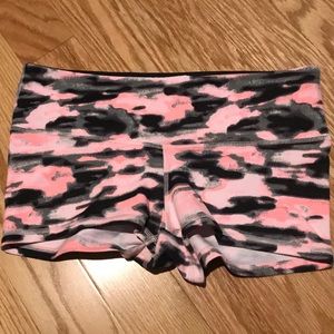 Lululemon Pink Camo Booty Shorts